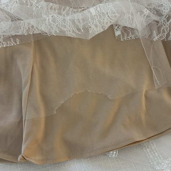 NWOT Luxe Promised Love White Beaded Lace Off-the-Shoulder Maxi Dress - Picture 13 of 13